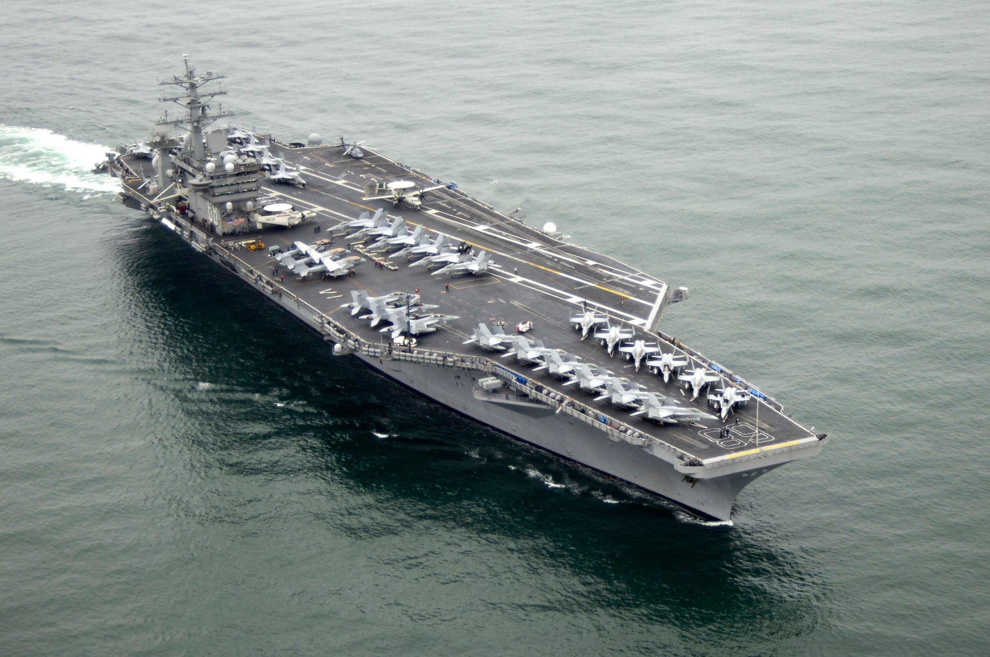 USS Nimitz (CVN-68) aircraft carrier underway off San Diego, July 2009