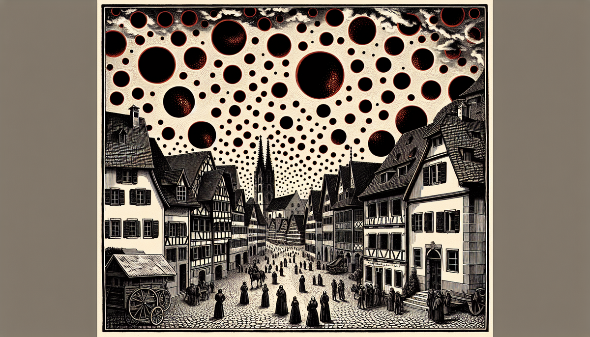 Historical painting of celestial phenomena